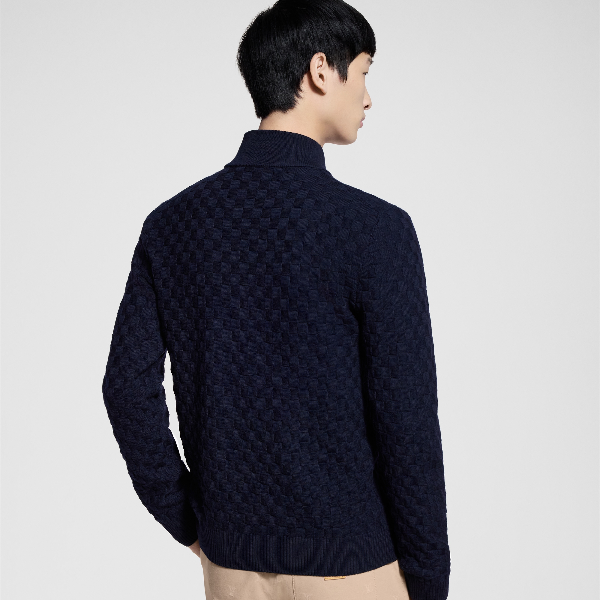 Damier Signature Zip-Through Cardigan - Ready-to-Wear | LOUIS VUITTON